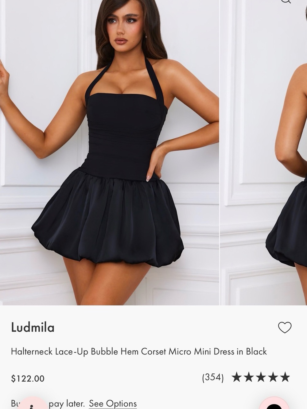 Oh Polly Black Halter Bubble Mini Dress - Picture 6 of 10